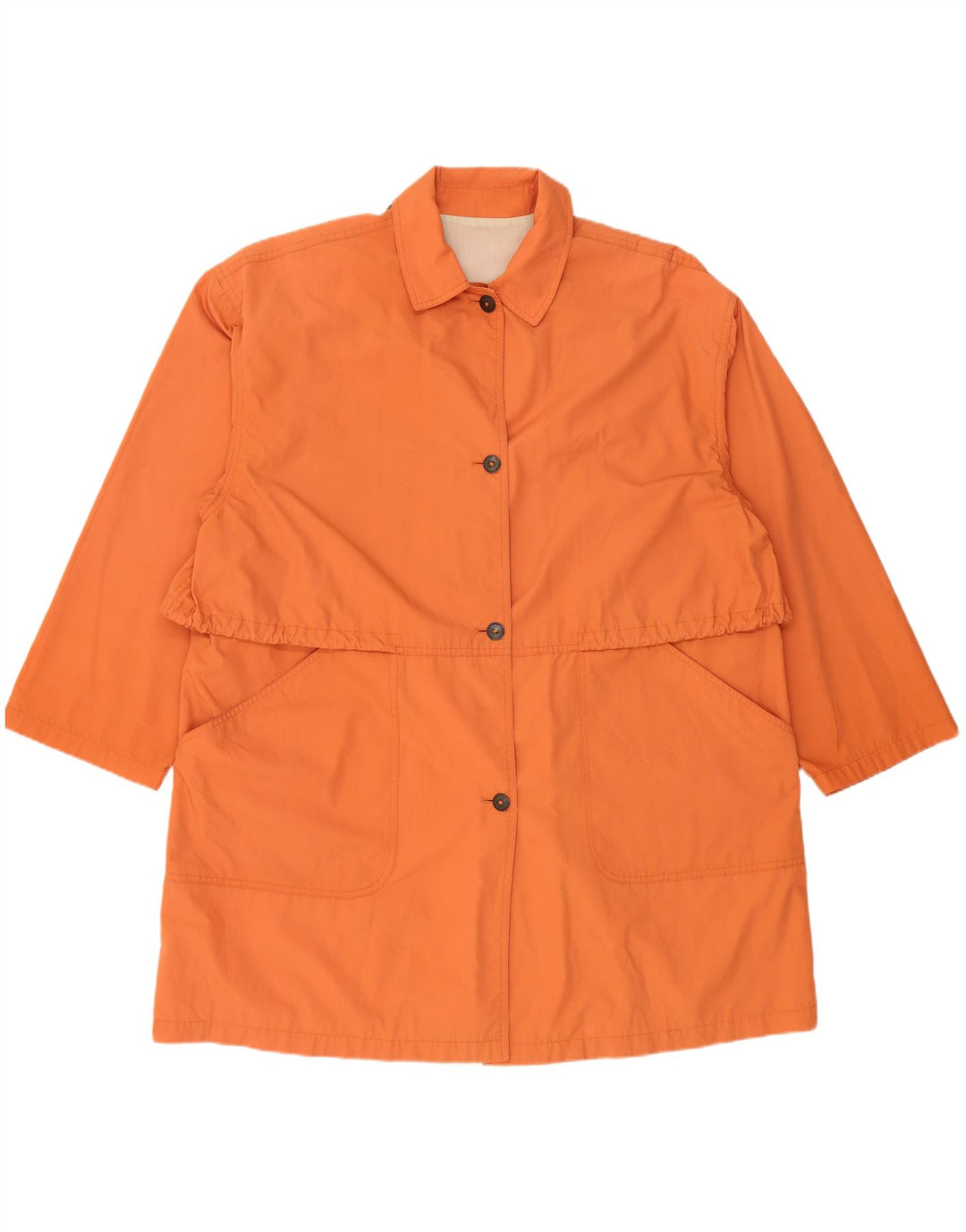 Pelernă de ploaie vintage pentru femei UK 18 XL portocaliu poliester