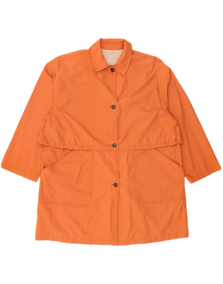 Pelernă de ploaie vintage pentru femei UK 18 XL portocaliu poliester