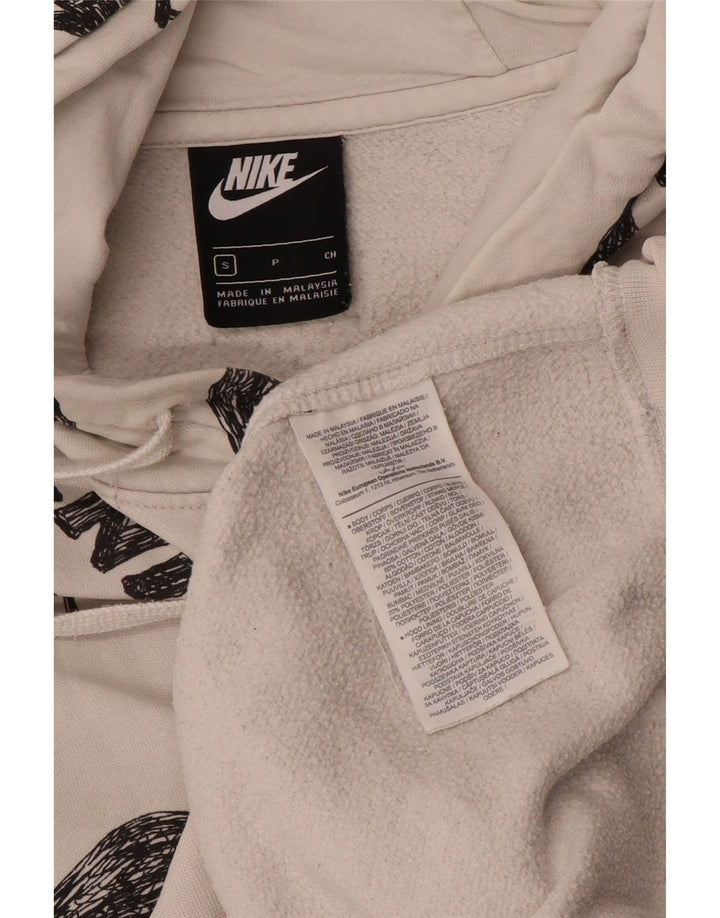 Pulover Nike pentru bărbați cu capota, mic, alb, bumbac