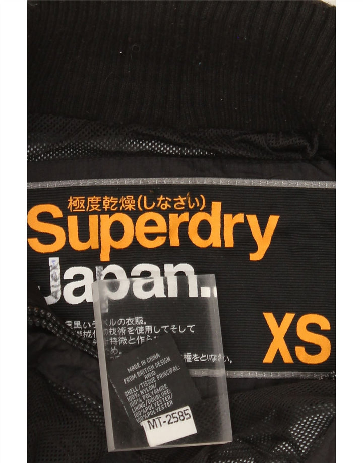 Jachetă de ploaie grafică Superdry pentru femei UK 6 XS Nylon negru