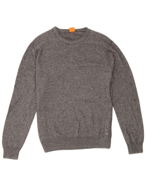 Pulover Hugo Boss pentru bărbați, cu gât crew, XL, bumbac cu pete gri