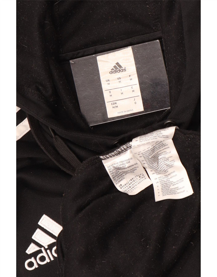 Pulover Adidas pentru bărbați cu glugă, mediu negru, poliester color bloc