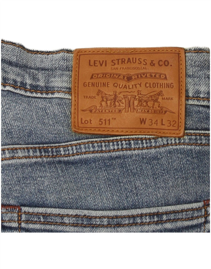 Blugi Levi's 511 Slim pentru bărbați W34 L32 Bumbac albastru