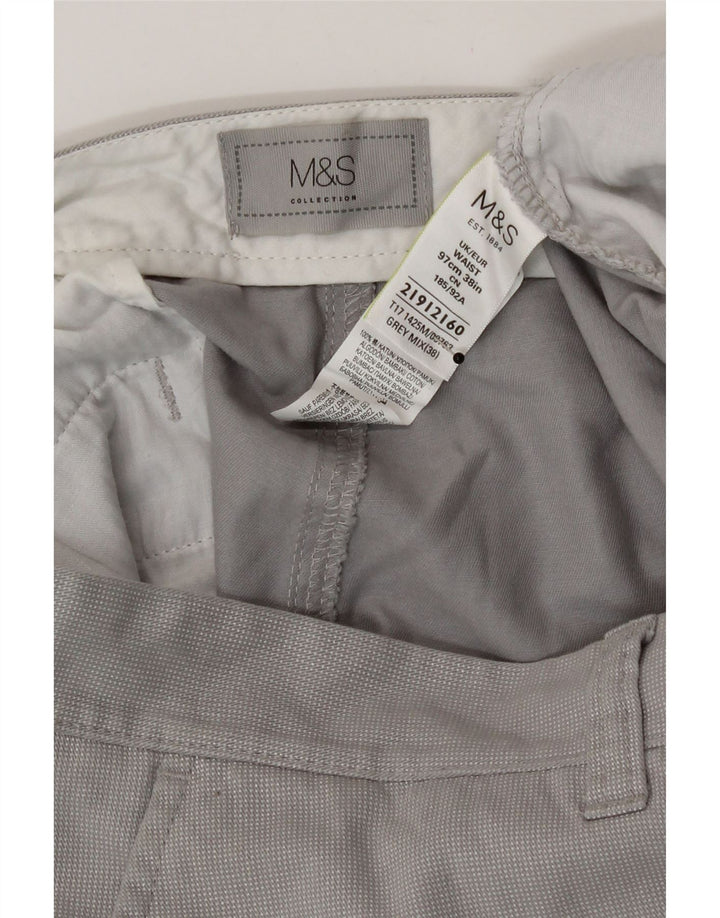 Pantaloni scurți chino pentru bărbați Marks & Spencer W38 XL bumbac gri