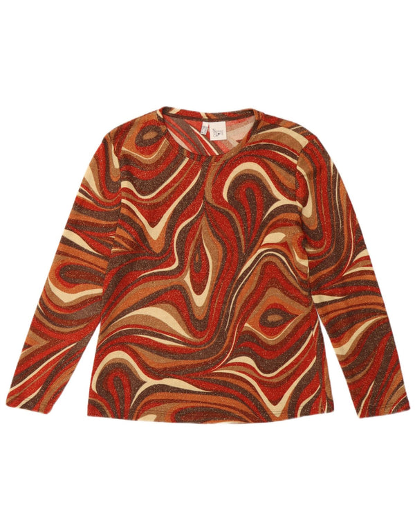 Nienhaus Womens Top Long Sleeve UK 14 Medium Multicoloured Geometric