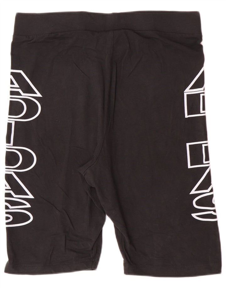 Pantaloni scurți sport grafic ADIDAS pentru femei UK 18 XL bumbac negru