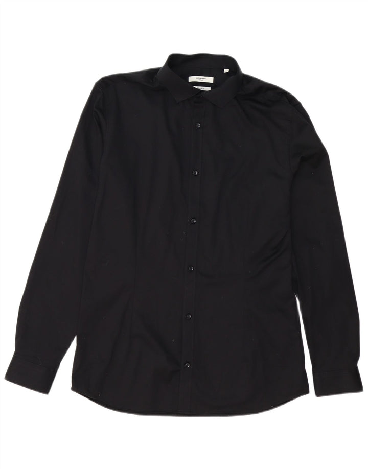 Cămașă Jack & Jones pentru bărbați, mare, negru, bumbac