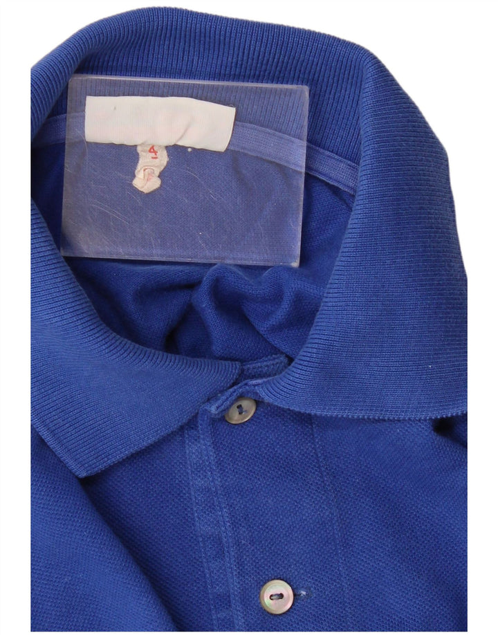 Tricou polo LACOSTE pentru bărbați, mărimea 4, bumbac albastru mediu