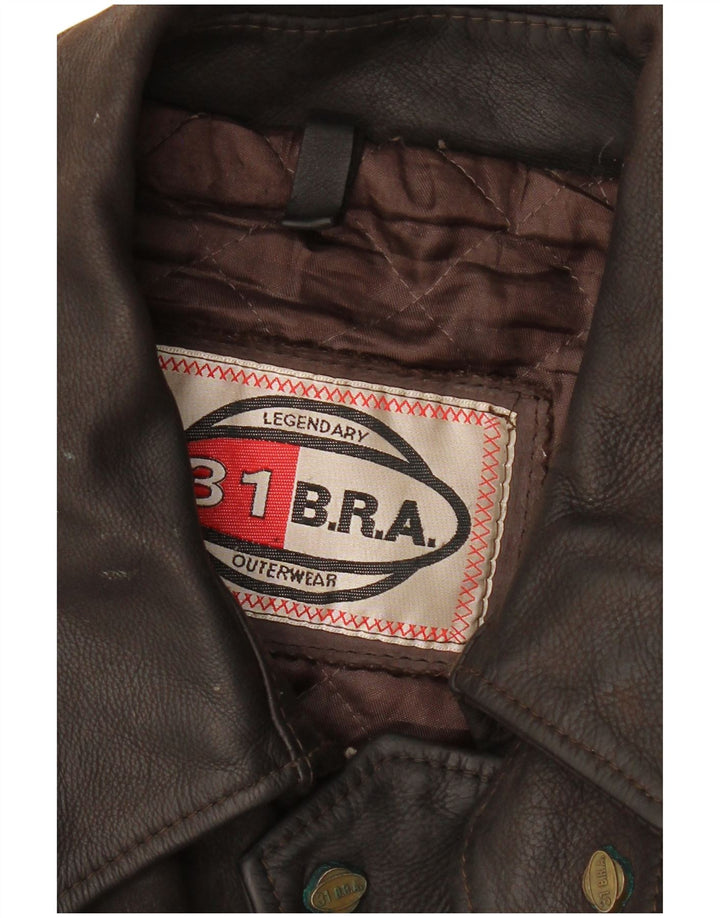 Jachetă de piele pentru bărbați VINTAGE UK 42 XL maro