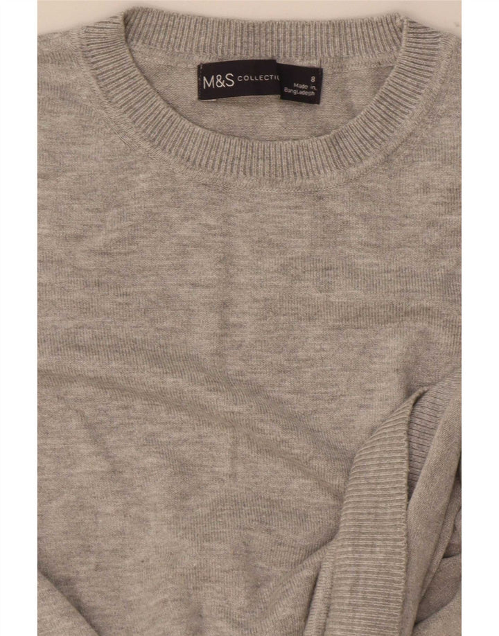 Marks & Spencer pentru femei Crop Tricou Top UK 8 Small Gri