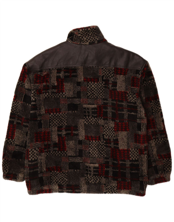 Jachetă din fleece pentru bărbați VINTAGE UK 44 2XL gri mozaic