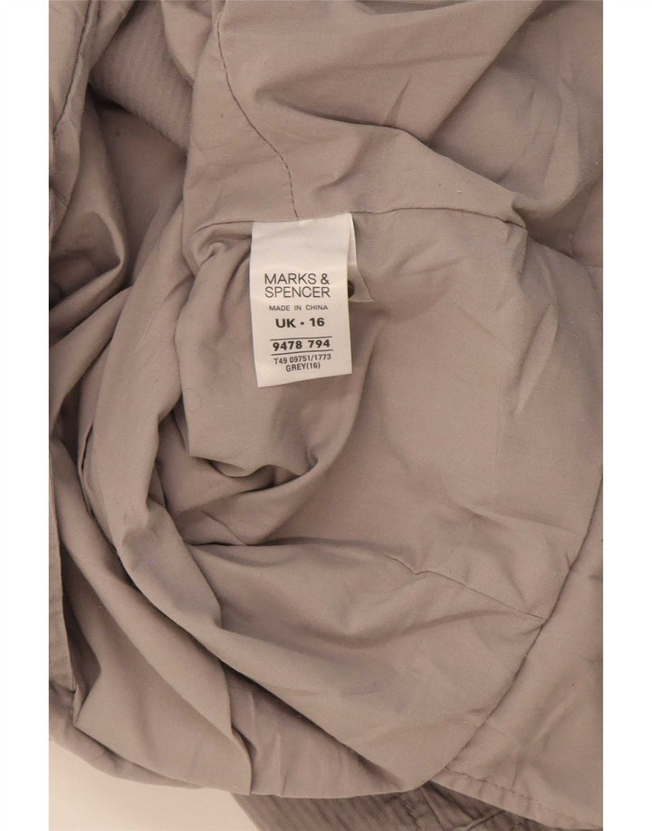 Jachetă pentru femei Marks & Spencer, cu mânecă scurtă, cu 2 nasturi, UK 16, mare, gri