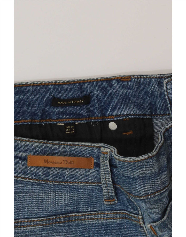 Fusta Denim Massimo Dutti Femei EU 38 Small W28 Albastru
