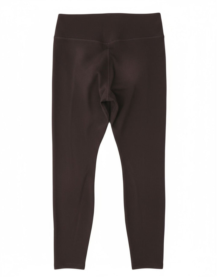 NIKE Womens Dri Fit Crop Leggings UK 14 Large  Black Polyester