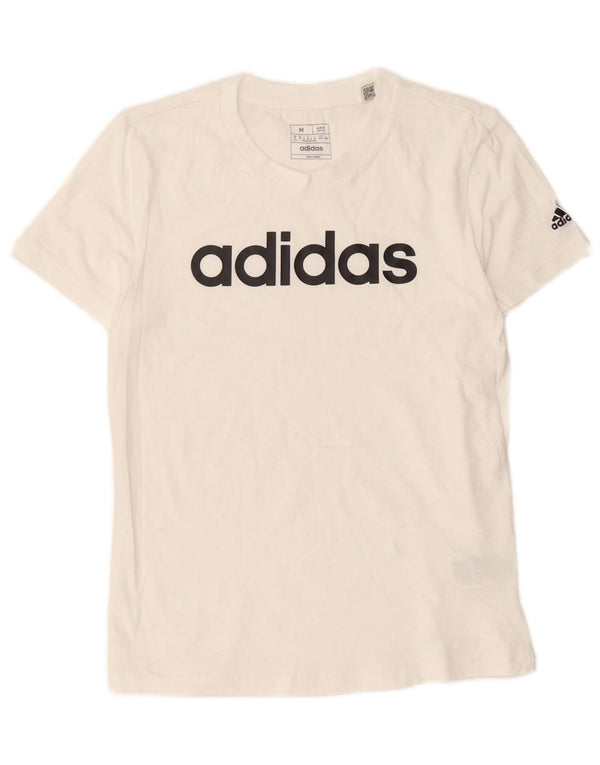 Tricou grafic Adidas pentru femei Top UK 12 Medium White Bumbac