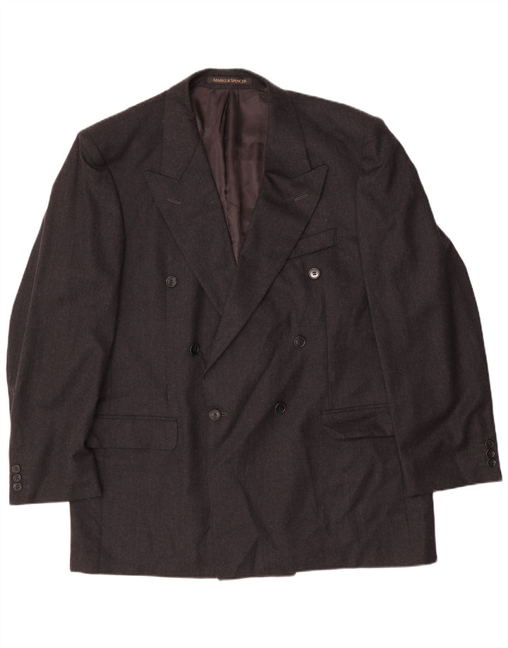 Marks & Spencer jachetă pentru bărbați cu două piepturi, UK 44 XL, lână nouă, gri