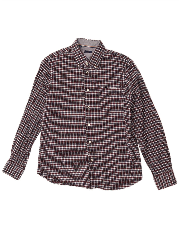 Cămașă Vintage pentru bărbați cu carouri de flanel, mare, multicolor, din bumbac