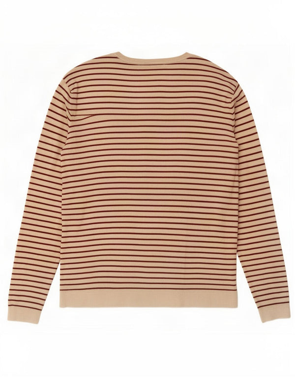 Top femeie Zara cu mânecă lungă UK 18 XL, viscoză cu dungi albe