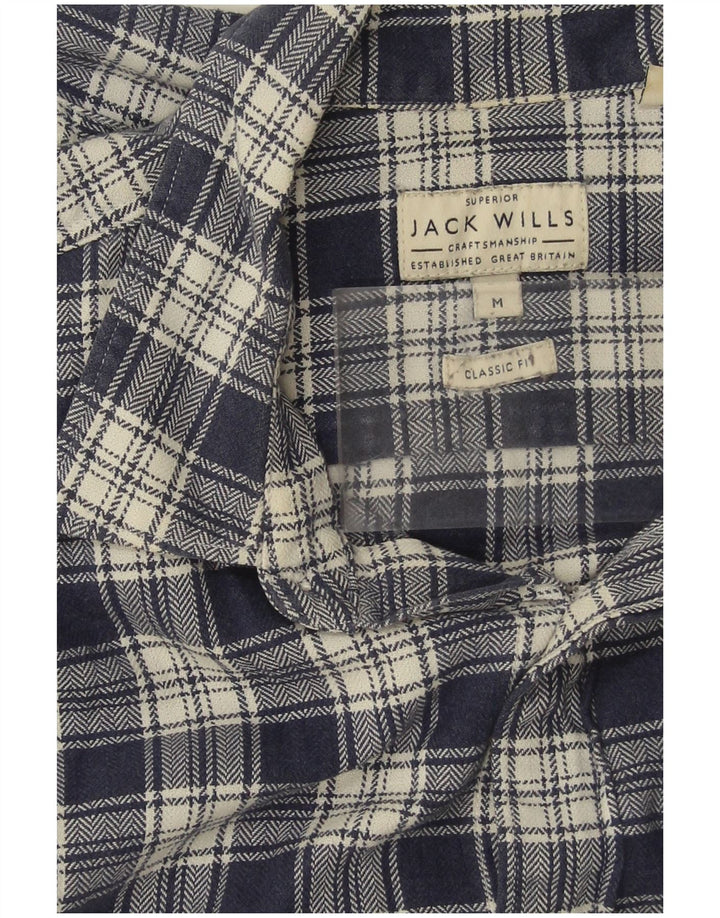 Cămașă de flanel pentru bărbați JACK WILLS, bumbac cu carouri, albastru marin mediu