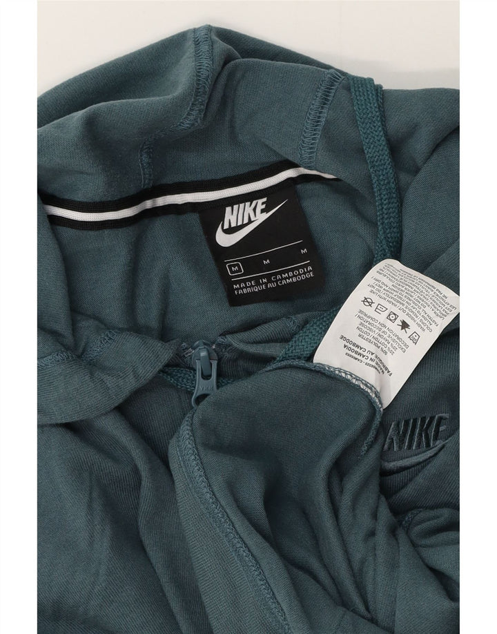 Pulover Nike Crop Oversized Zip Hoodie pentru femei UK 14 Poliester albastru mediu
