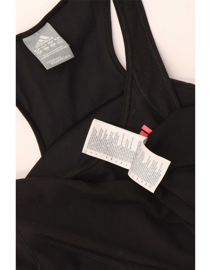 Adidas Climalite Vest Top pentru femei UK 10 Small Negru Poliester