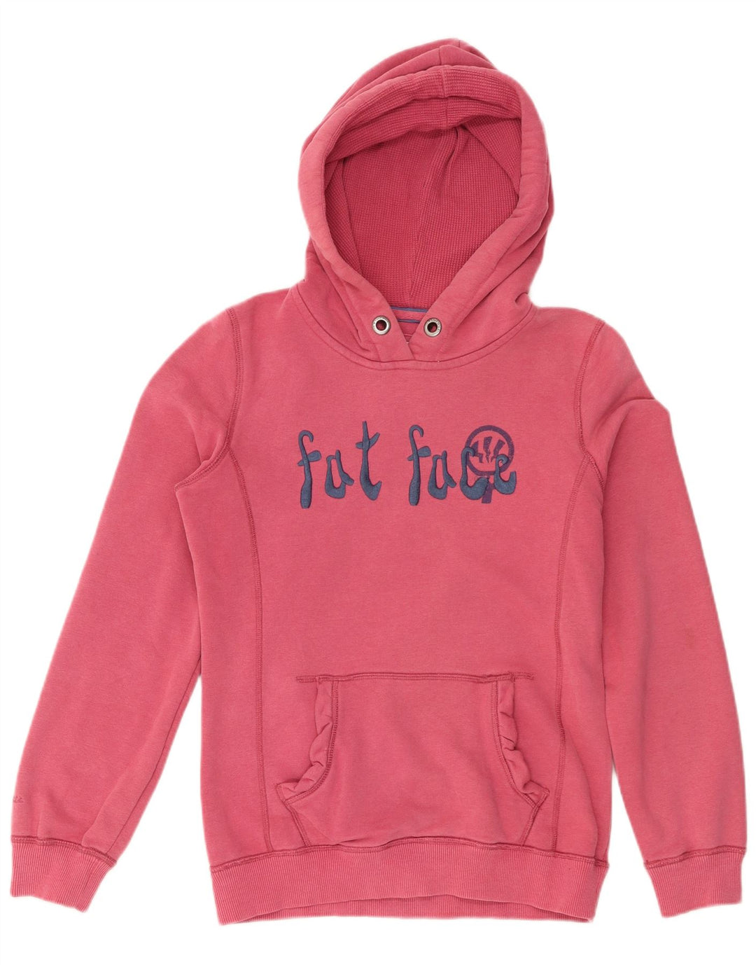 Pulover cu glugă cu grafic pentru femei Fat Face UK 12 Roz mediu