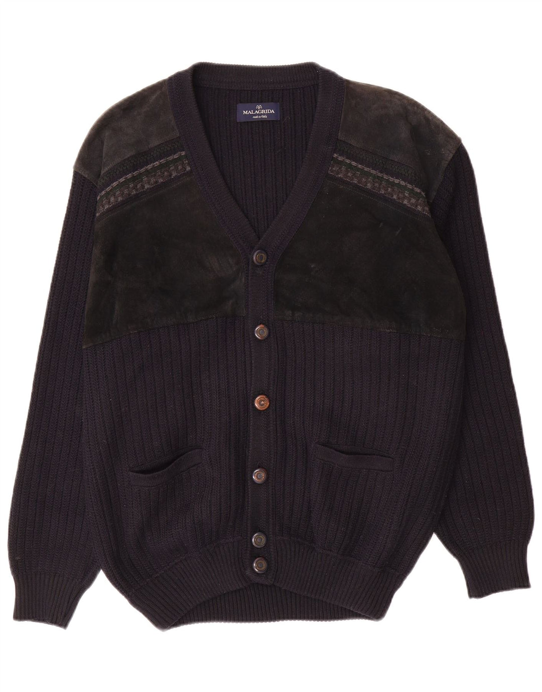 Pulover cardigan pentru bărbați Malagrida, mare, bleumarin