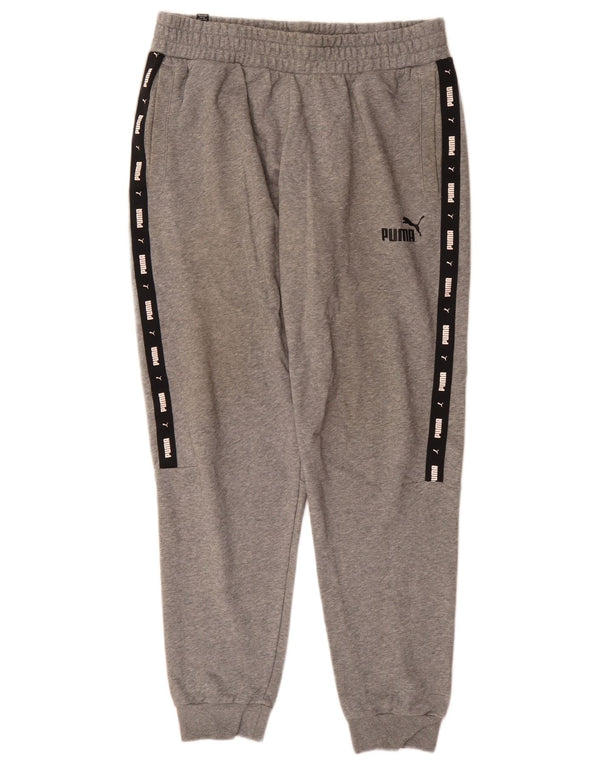 Pantaloni de trening cu grafică Puma pentru bărbați Pantaloni de jogging, mari, gri, sport, blocuri de culoare