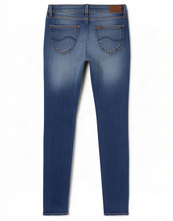 Blugi skinny învechiți Scarlett pentru femei Lee W28 L29 Bumbac albastru