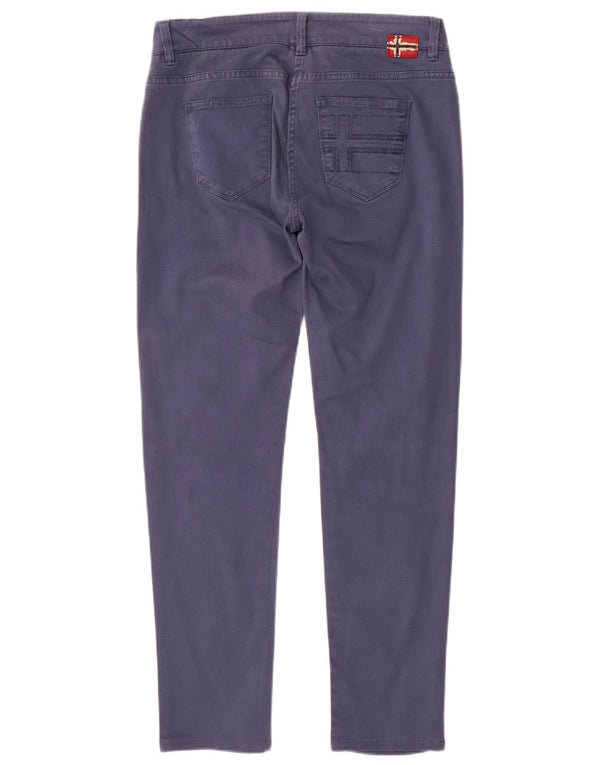 Pantaloni casual subțiri Napapijri pentru femei IT 42 Medium W30 L29 Albastru Bumbac