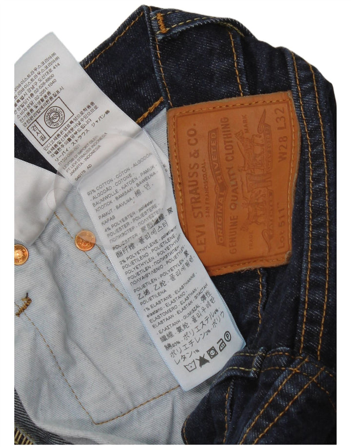 Blugi Levi's 511 Slim pentru bărbați W28 L32 Bumbac albastru