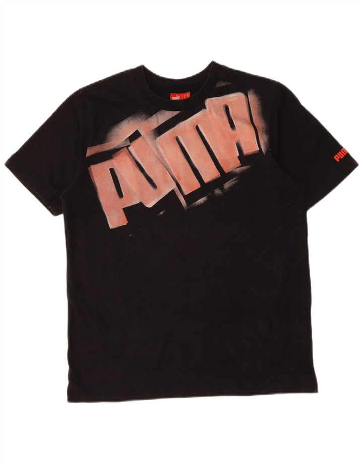 Tricou grafic Puma pentru băieți Top 13-14 ani negru