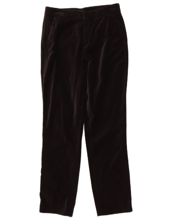 Massimo Dutti Pantaloni chino subțiri din catifea pentru femei EU 38 Small W28 L28 Negru