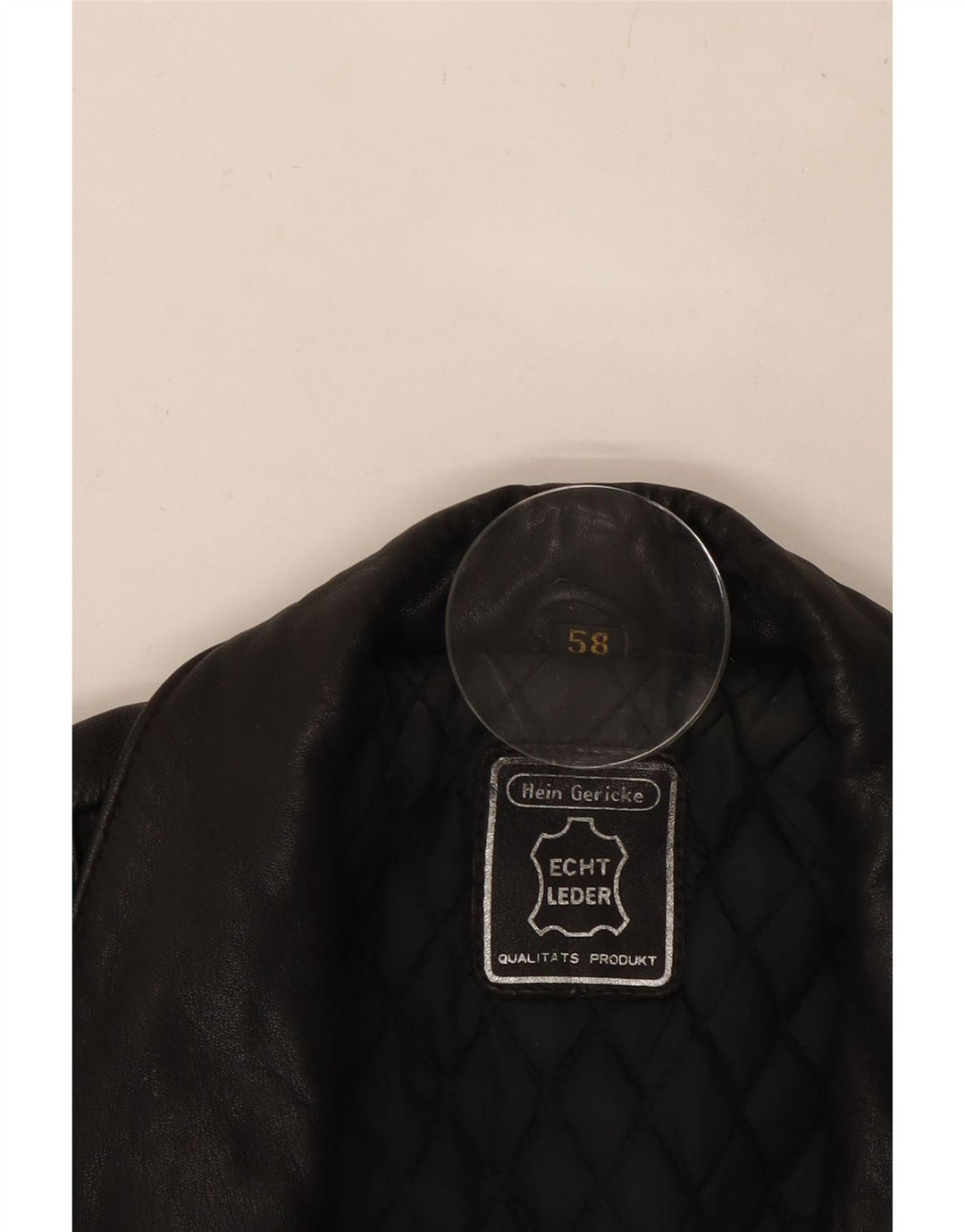HEIN GERICKE Jachetă de motociclist din piele pentru bărbați UK 38 Medium din piele neagră