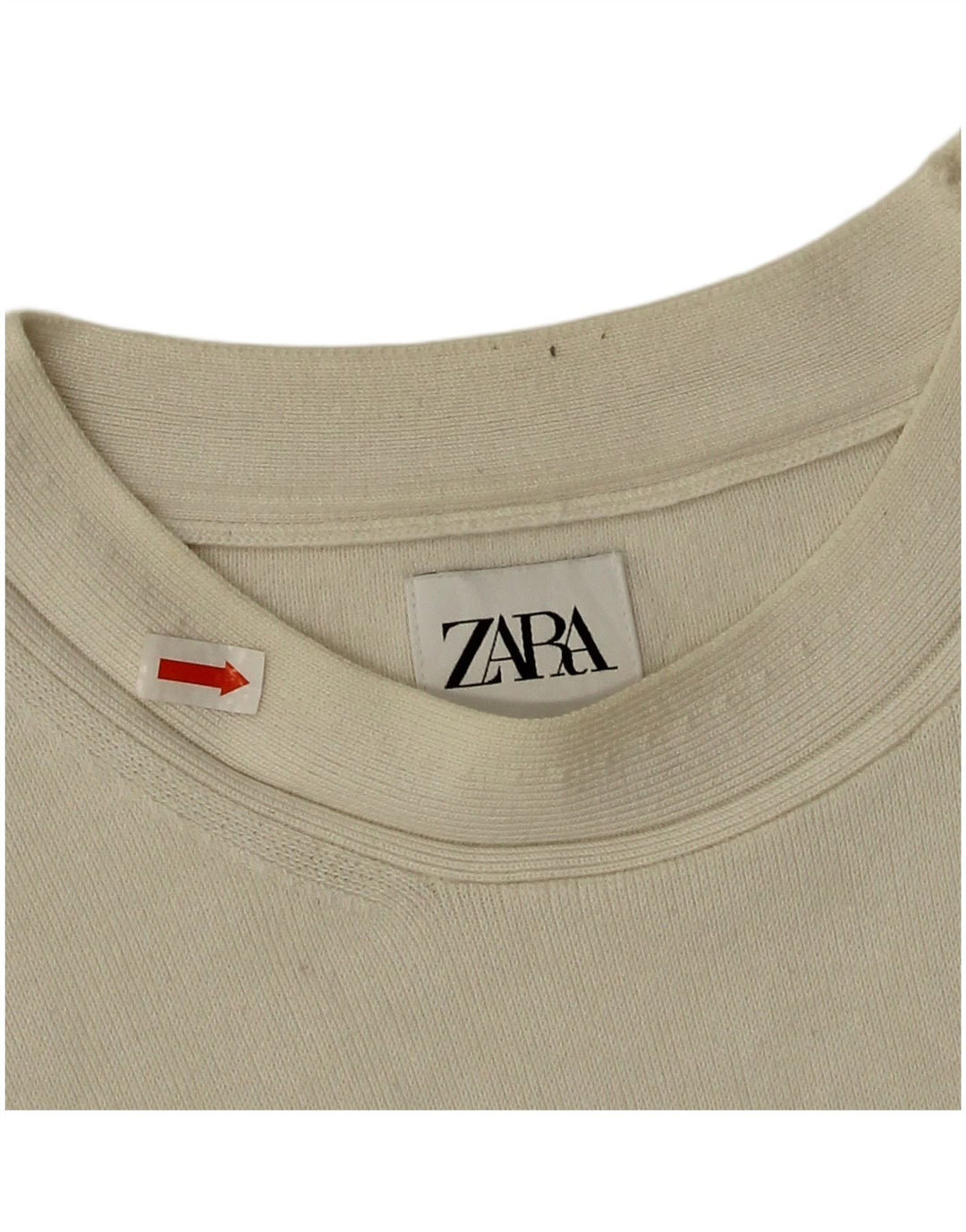 Pulover de damă Zara cu gât de barcă, viscoză, albă medie