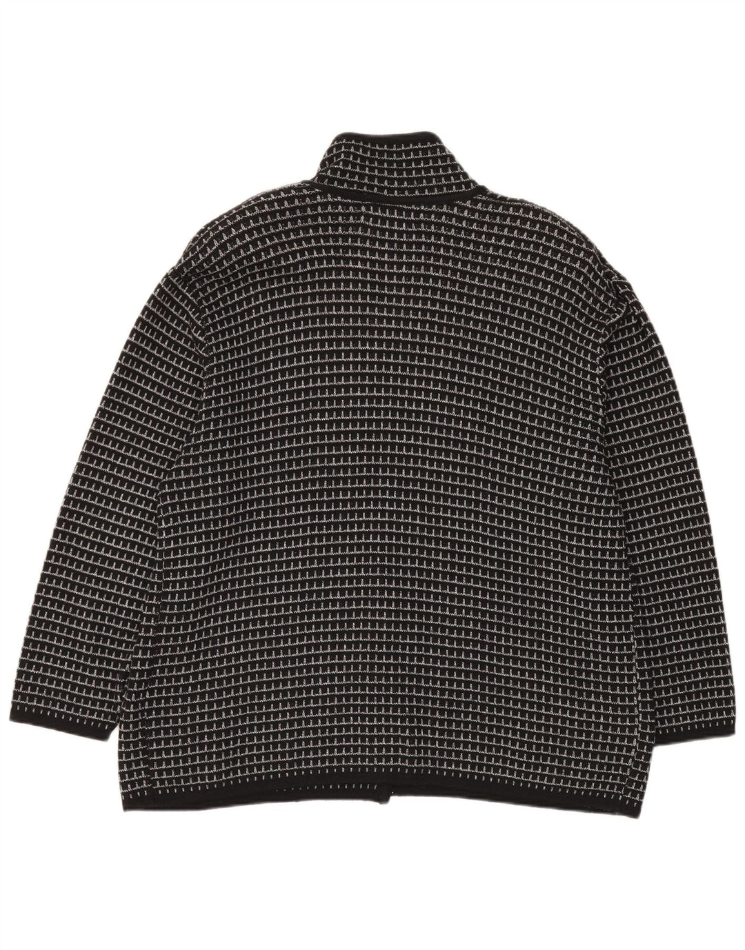 Pulover cardigan pentru bărbați Settebello XL, acrilic cu carouri negre