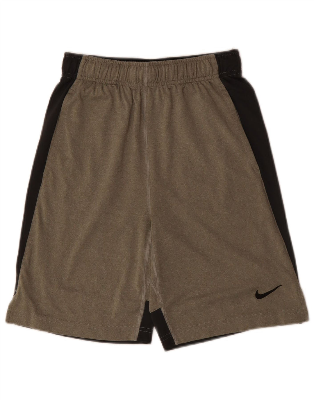 Pantaloni scurți sport NIKE Dri Fit pentru băieți 12-13 ani, mari, gri, color block