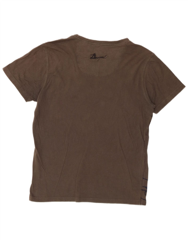Tricou grafic Desigual pentru bărbați Top Medium Khaki