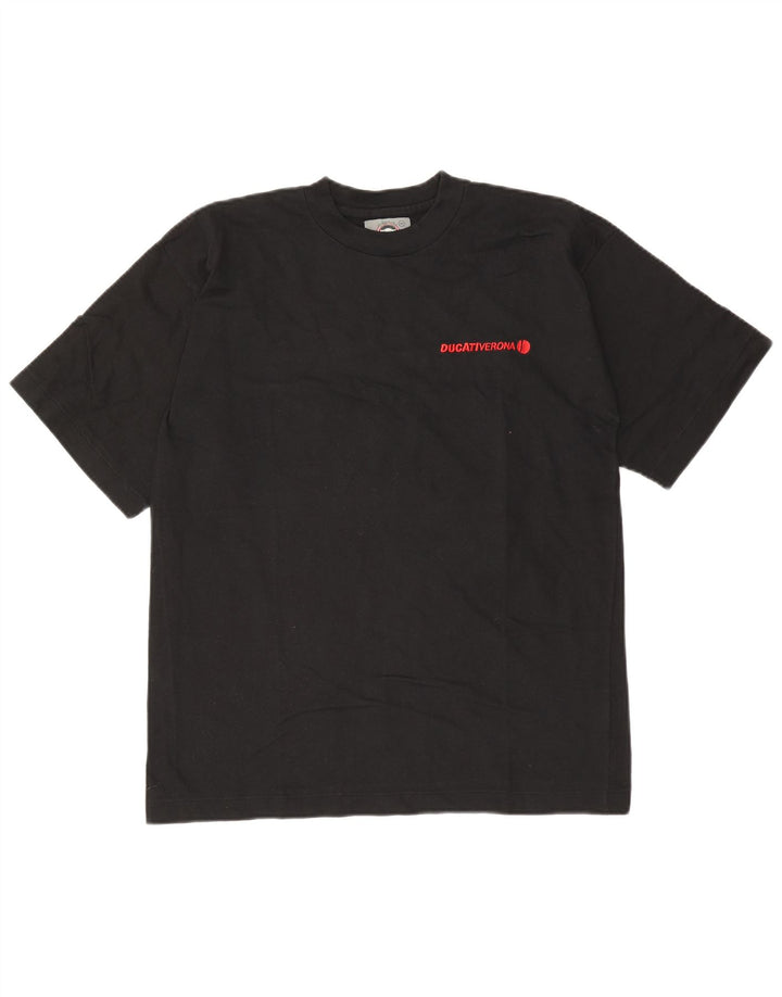 Tricou grafic pentru bărbați Ducati Top Medium Black Bumbac