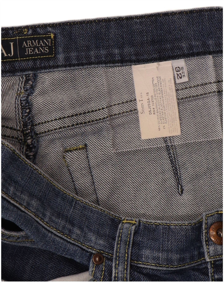 Pantaloni scurți din denim pentru bărbați Armani W32, bumbac albastru mediu