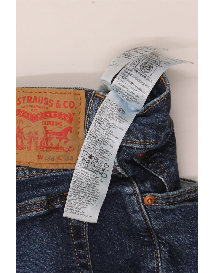 Blugi drepti pentru bărbați LEVI'S 514 W38 L34 Bumbac albastru