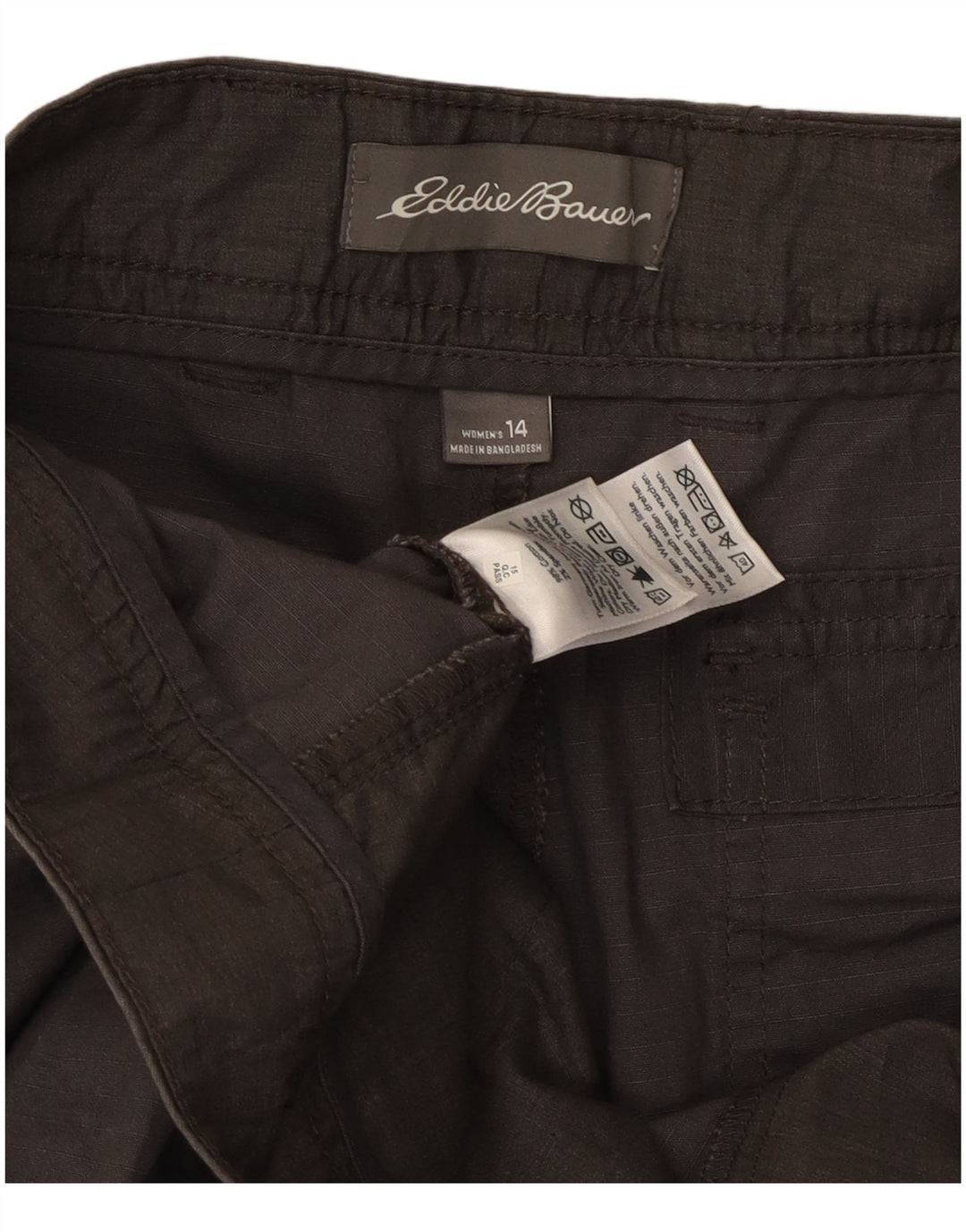 EDDIE BAUER Pantaloni capri drepti pentru femei US 14 XL W36 L23 gri