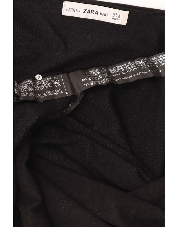 Pulover cardigan deschis pentru bărbați Zara UK 10 mic, negru, viscoză