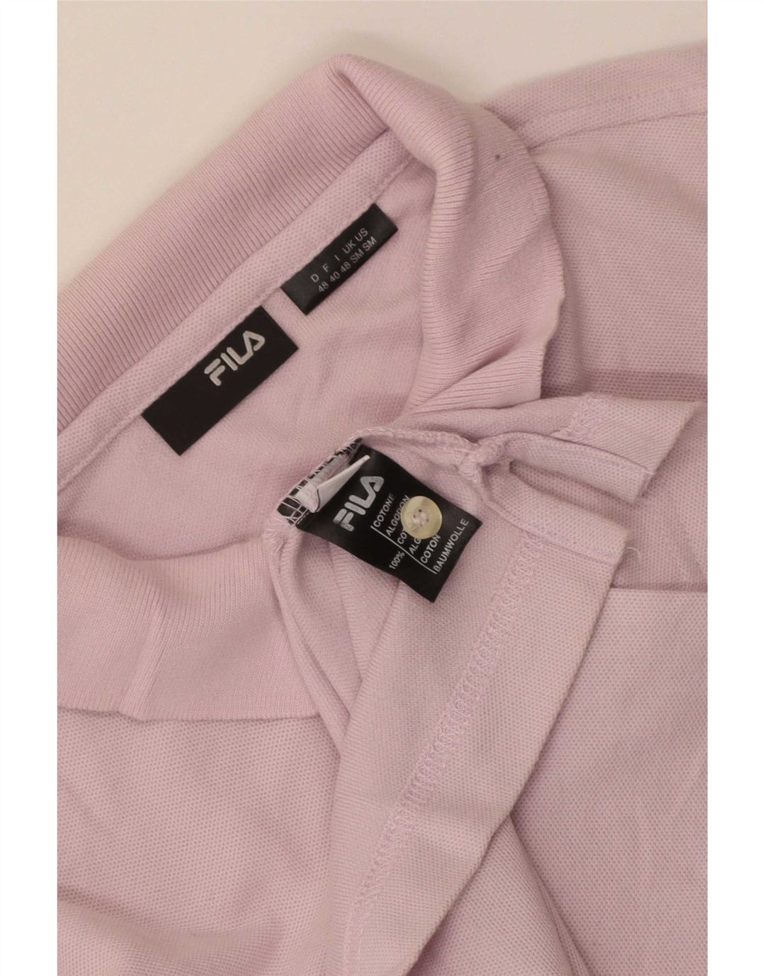 Tricou polo Fila pentru bărbați, bumbac violet mic