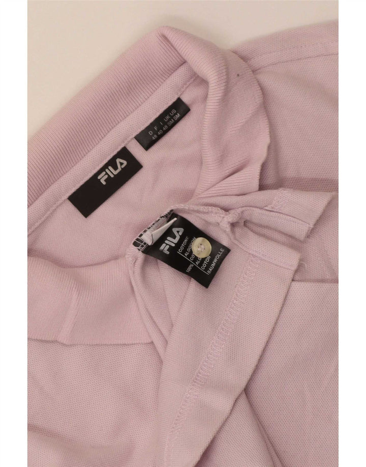 Tricou polo Fila pentru bărbați, bumbac violet mic
