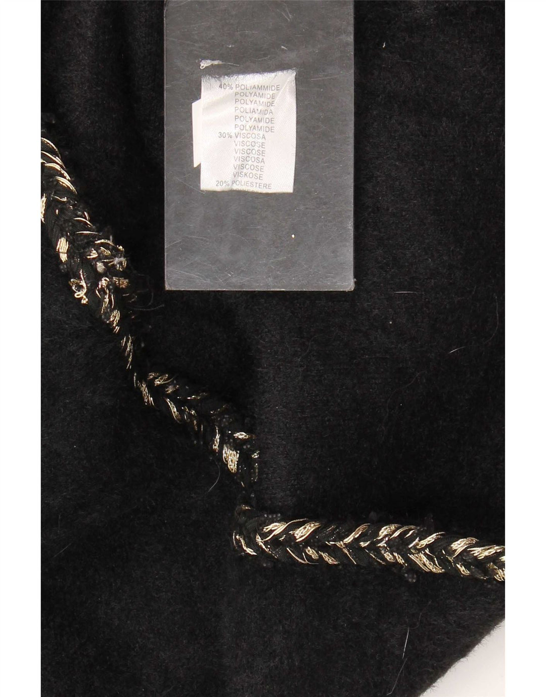 Pulover cardigan vintage pentru femei UK 12 Poliamidă neagră medie