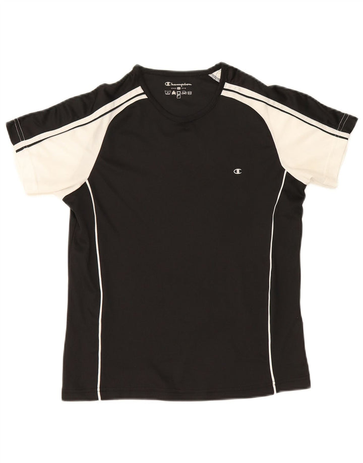 Tricou Champion pentru femei Top UK 12 Medium Black Colorblock Poliester