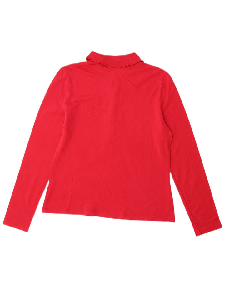 Tricou polo LACOSTE pentru femei, slim fit, cu maneca lunga, marimea 44, bumbac roz mare