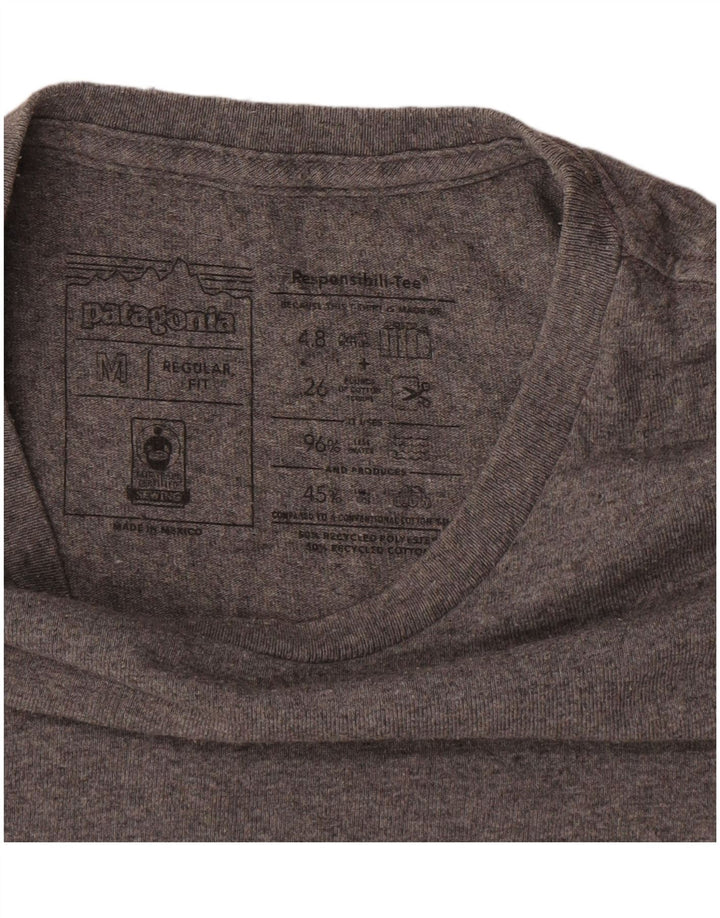 Tricou Patagonia pentru bărbați, cu croiala normală, top, bumbac, gri mediu
