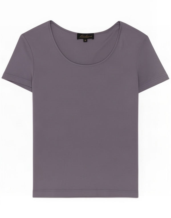 Luisa Spagnoli Womens T-Shirt Top UK 12 Medium Blue Silk